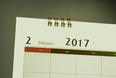 2017年月的日历页