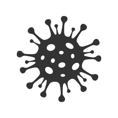 冠状病毒的矢量图标。危险的病毒感染。Covid 19