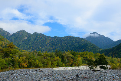 日本北部的风景是阿尔卑斯山