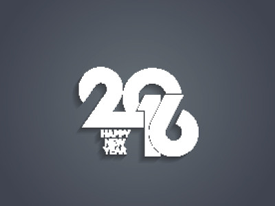 2016年新年快乐的美丽文字设计