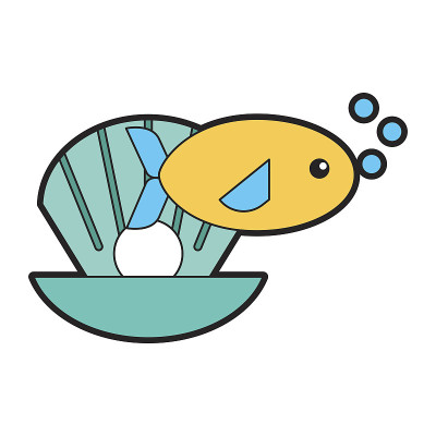 海鱼游泳的标志