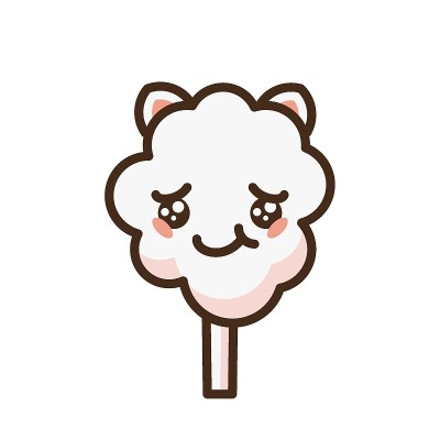 棉花糖表情矢量字符。