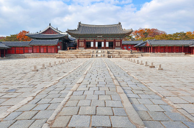 寺庙和宫殿传统建筑，首尔，韩国