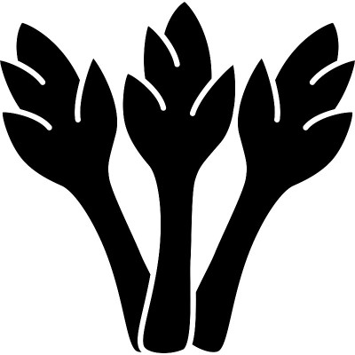 芦笋字形图标蔬菜矢量