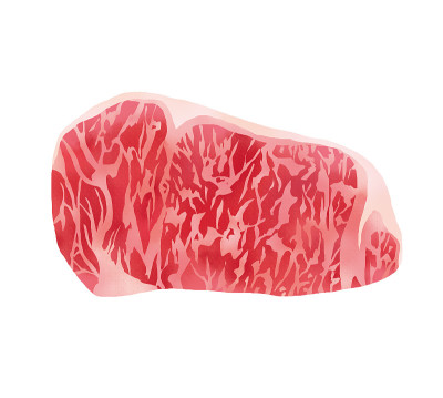 现实的大理石牛肉插图