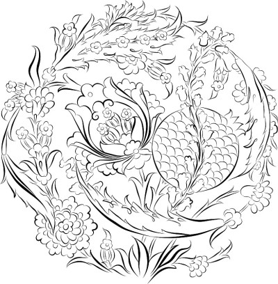 花和石榴观赏画