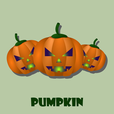 Halloween card Pumpkin