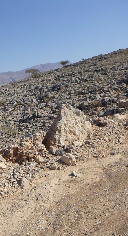 哈贾尔山脉整洁的哈特村。另外地区。阿联酋