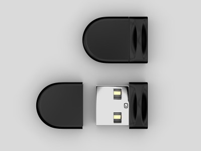 用于促销品牌的空白笔驱动器。3 d渲染插图。