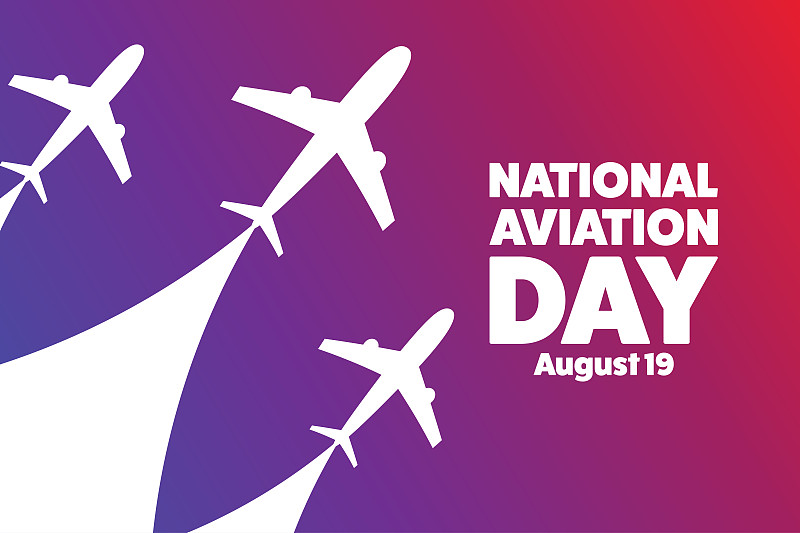 National Aviation Day. August 19. Holiday concept.