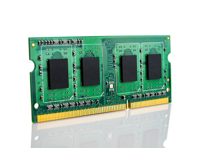 最新一代的16gb RAM模块，用于台式机，高吞吐量，随机访问内存，隔离在一个白色