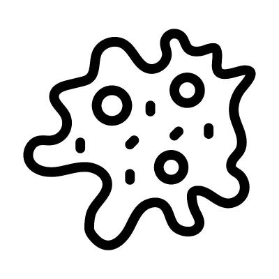 病毒细菌图标在线条样式。