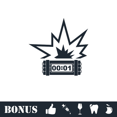 Big Bang Flash icon flat