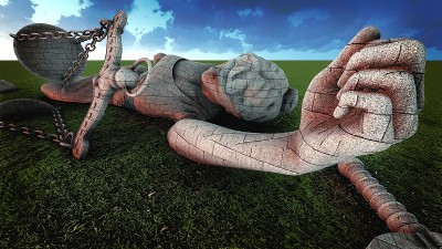 破碎的正义女士3d渲染
