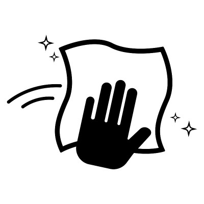 手动擦拭图标矢量