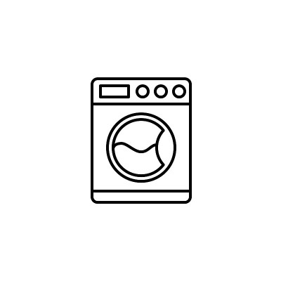 洗衣机相关矢量线图标。