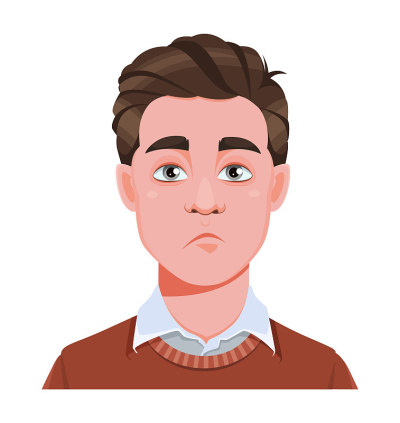 英俊商人的面部表情