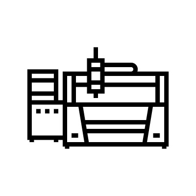 激光设备线图标矢量插图