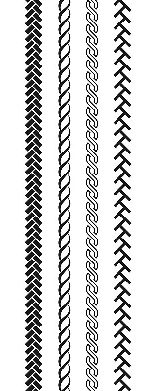 Ropes pattern brushes.