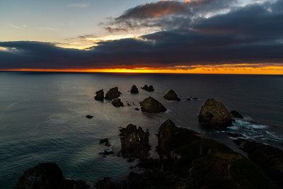 Gorgeous Sunrise at Nugget Point in New Zealand