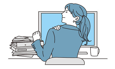 女商人因工作而疲惫不堪