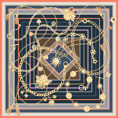 金链方围巾集合胸针手镯