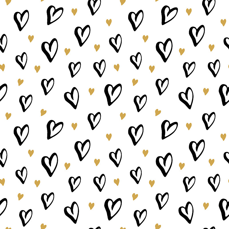 Heart symbol seamless pattern vector illustration.