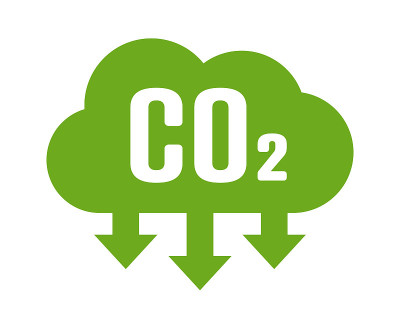 二氧化碳减排云生态矢量图标