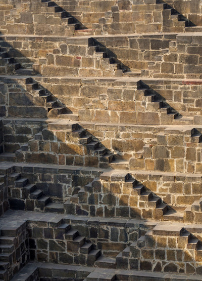 斋浦尔Chand Baori Stepwell的台阶