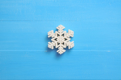 圣诞蓝色背景与雪花