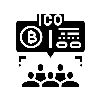 Ico金融字形图标矢量插图