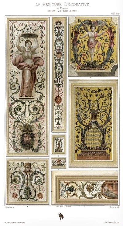 雷恩法院的绘画，来自法国的装饰绘画1897年