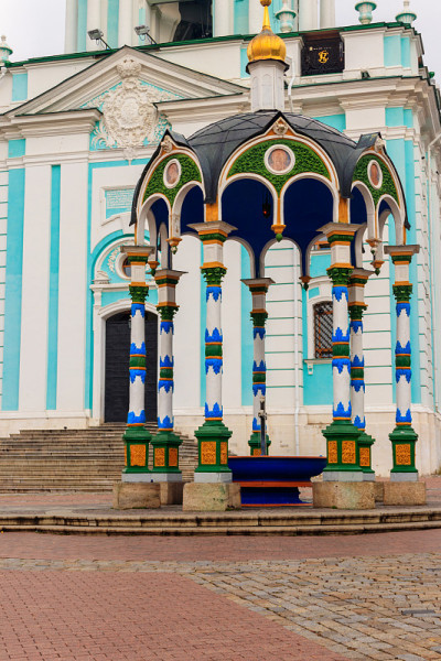 圣水喷泉三一Lavra圣Sergius在Sergiev Posad，俄罗斯