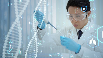 基因治疗的概念。医疗技术。医学技术。