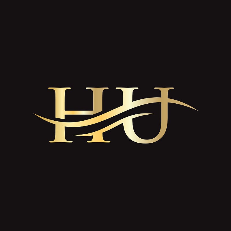 HU Letter Linked Logo for business and company ide