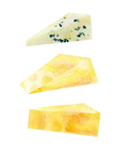 抽象水彩食品插图
