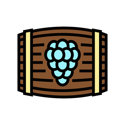 酒桶颜色图标矢量插图