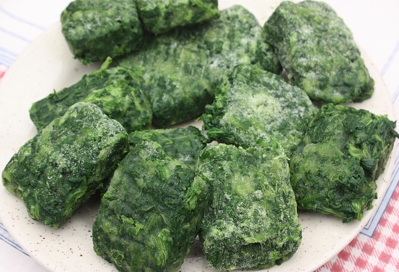 冷冻菠菜叶烹调