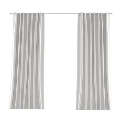 white grey curtain
