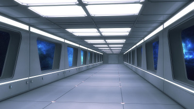 3D渲染室内和未来建筑设计
