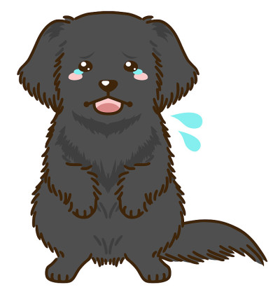 害怕平滑毛寻回犬