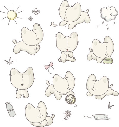 向量灰色的猫