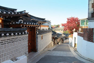 秋天的首尔北川韩屋村