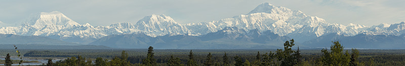 阿拉斯加山脉从Talkeetna，阿拉斯加。