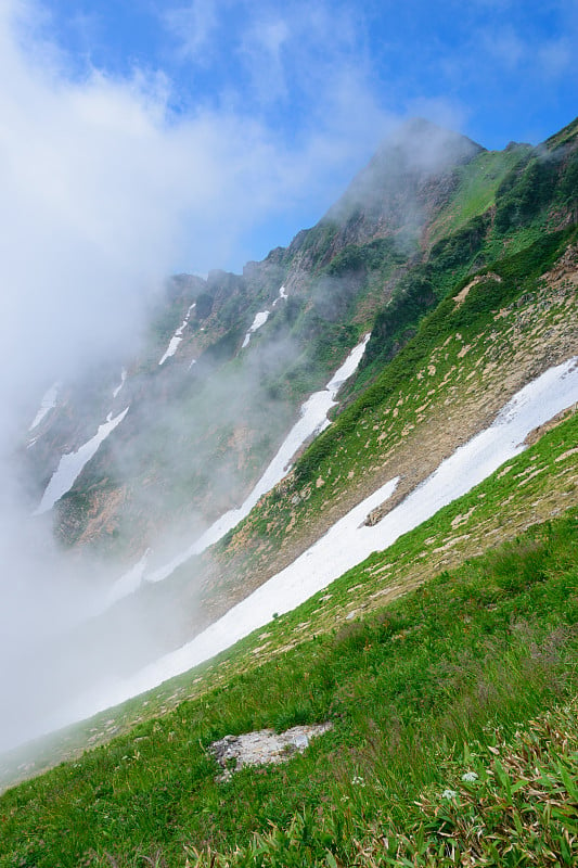 日本北阿尔卑斯山的高柳山