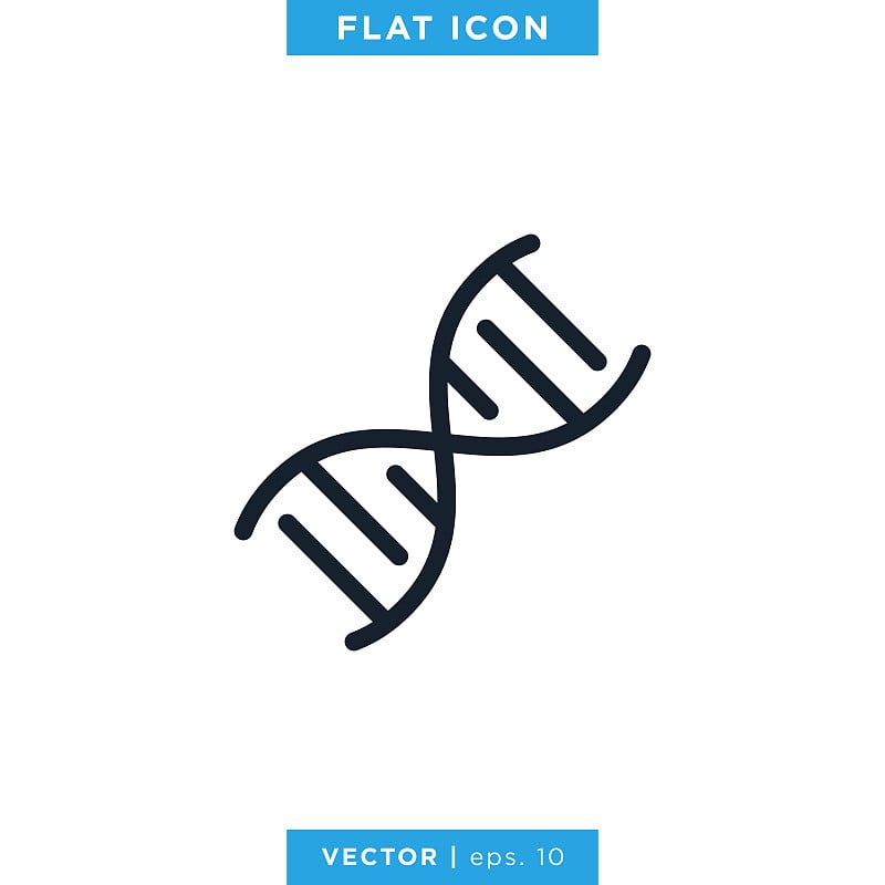 Dna螺旋或染色体图标矢量插图设计模板。
