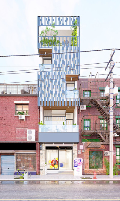 三维渲染建筑外部