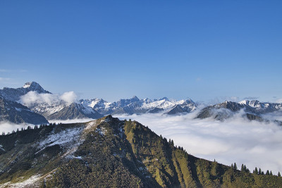 巴伐利亚和奥地利美丽的高山风景