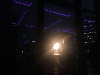 纽约曼哈顿摩天大楼的夜晚。