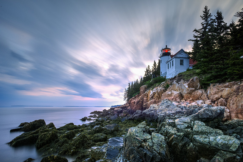 Bass Harbor Head Light，阿卡迪亚国家公园，缅因州